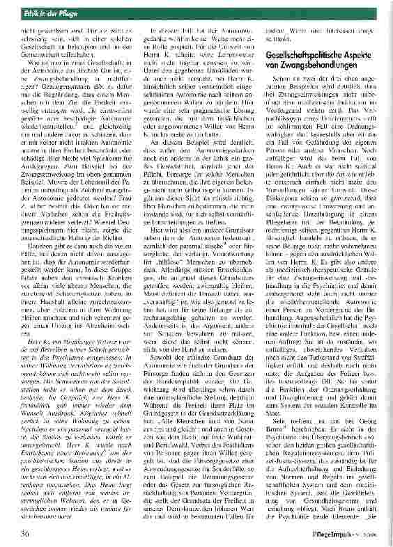 Vorschauseite 3: Ethik in der Pflege Das Dilemma der Pflegenden bei Zwangsbehandlungen in der Psychiatrie