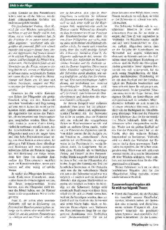 Vorschauseite 5: Ethik in der Pflege Das Dilemma der Pflegenden bei Zwangsbehandlungen in der Psychiatrie