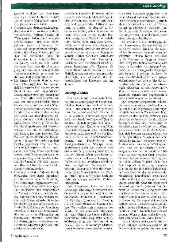 Vorschauseite 6: Ethik in der Pflege Das Dilemma der Pflegenden bei Zwangsbehandlungen in der Psychiatrie
