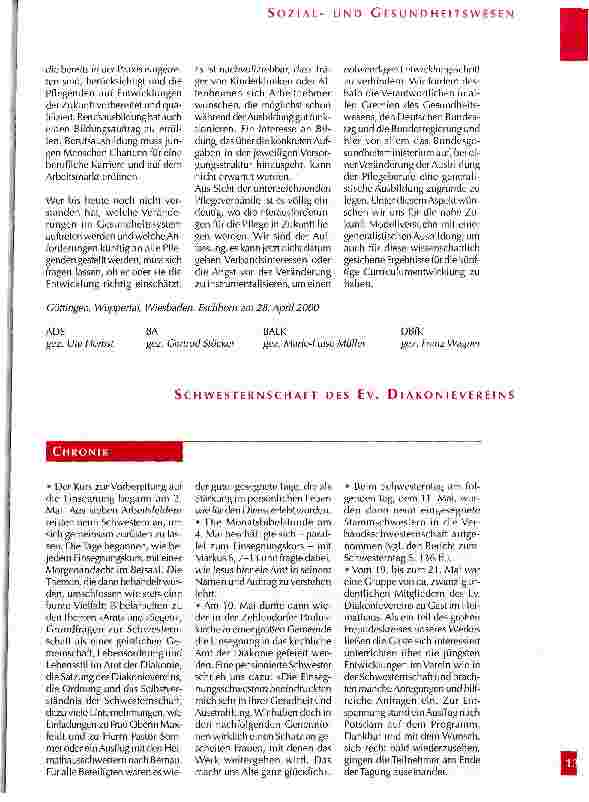 Vorschauseite 2: Stellungnahme der Pflegeverbände zur generalistischen Ausbildung