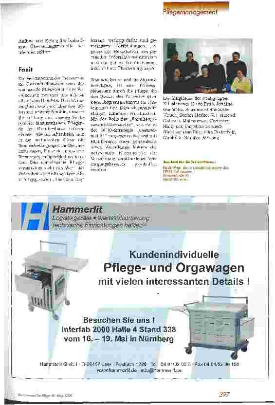 Vorschauseite 3: Schnittstellenproblem Entlassung von Patienten Fachgruppe Onkologie des DBfK, LV Bayern