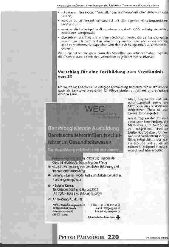 Vorschauseite 4: Veränderungen der subjektiven Theorien von PflegeschülerInnen im praktischen Hendeln während der Ausbildung
