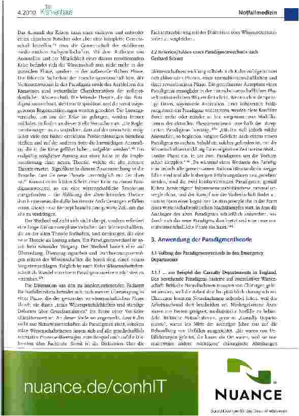 Vorschauseite 4: Veränderung in der Versorgung von Notfallpatienten in den Notaufnahmen deutscher Krankenhäuser -ein Paradigmenwechsel?
