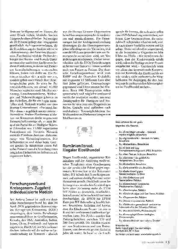 Vorschauseite 2: Humanforschungsgesetz muss restriktiv werden