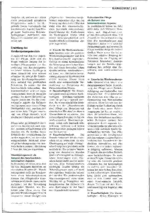 Vorschauseite 3: Pflegerische Kernkompetenz von Krankenhäusern