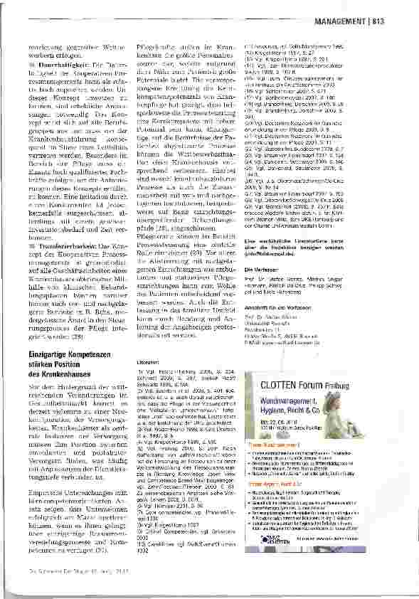 Vorschauseite 5: Pflegerische Kernkompetenz von Krankenhäusern