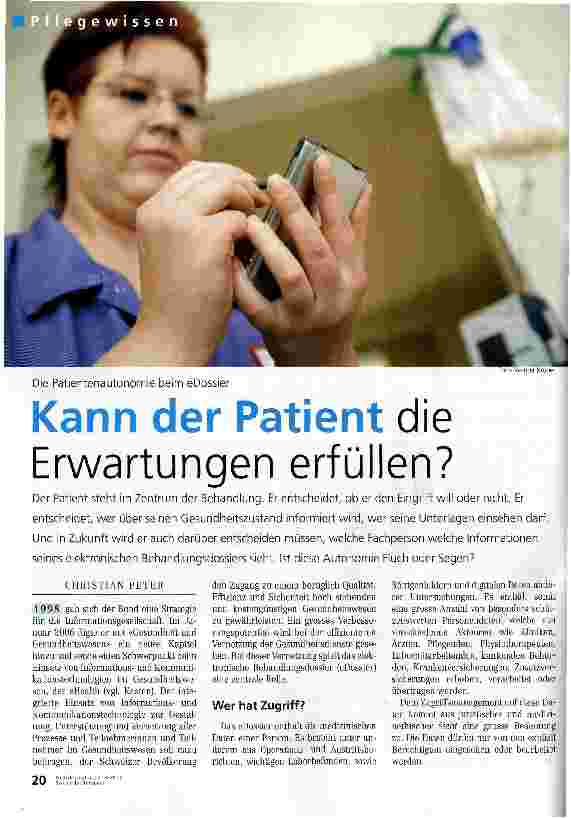Vorschauseite 1: Kann der Patient die Erwartungen erfüllen?