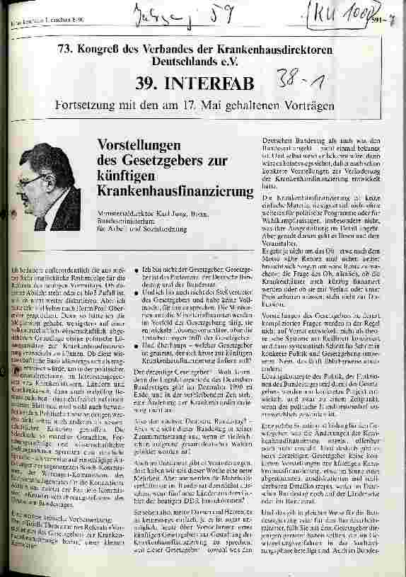 Vorschauseite 1: Vorstellung des Gesetzgebers zur künftigen Krankenhausfinanzierung