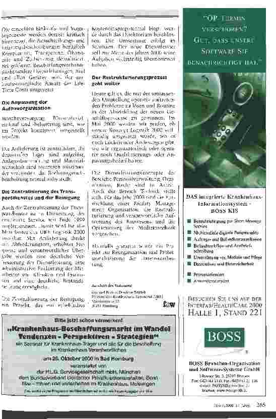 Vorschauseite 6: Auf dem Weg vom Verwalter zum Dienstleister Das Universitätskrankenhaus Eppendorf stellt sich dem Wettbewerb