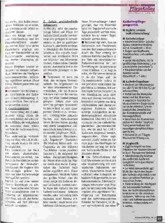 Vorschauseite 2: Venenkatheter Katheterassoziierte Infektionen