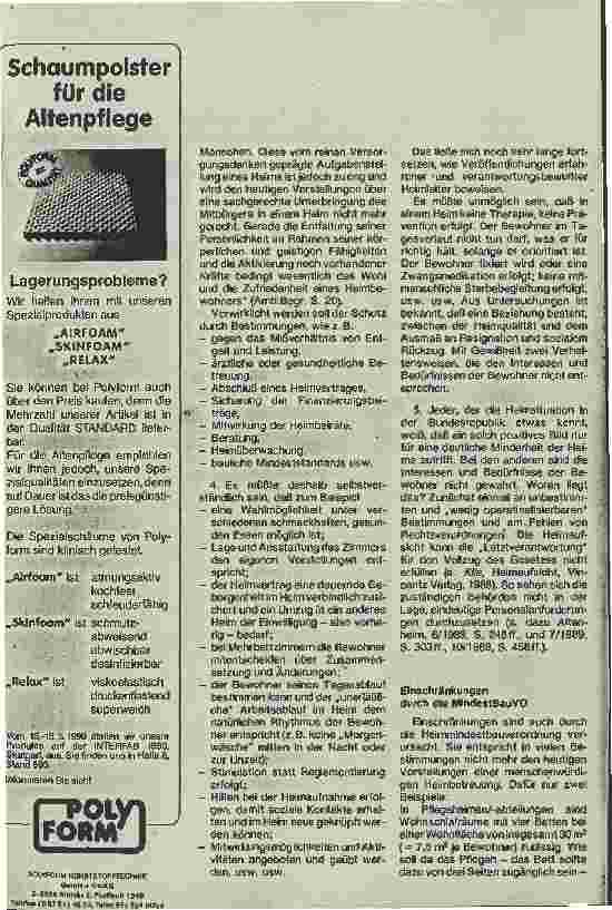 Vorschauseite 3: Interessen und Bedürfnisse der Heimbewohner