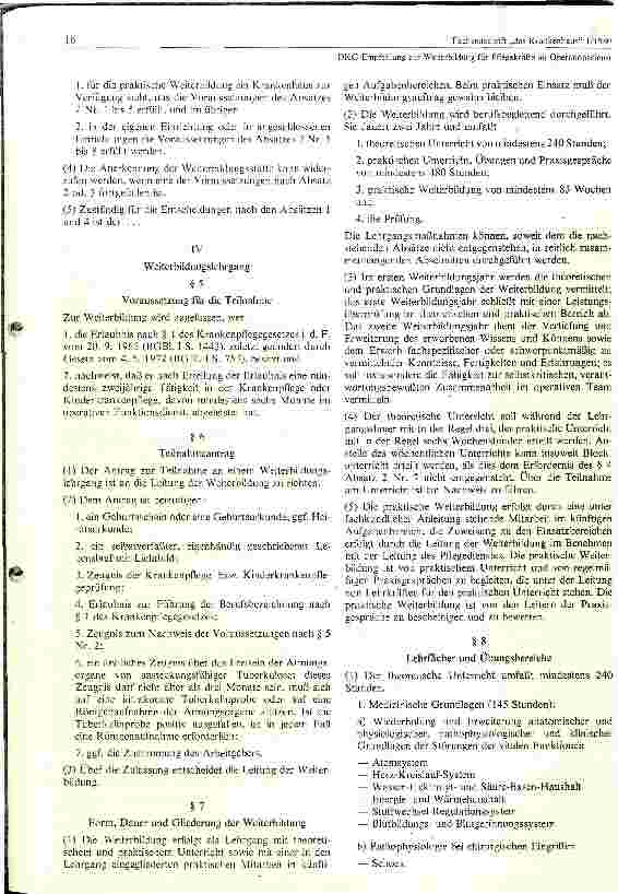 Vorschauseite 3: DKG Empfehlung zur Weiterbildung für Pflegekräfte im Operationsdienst Empfehlung