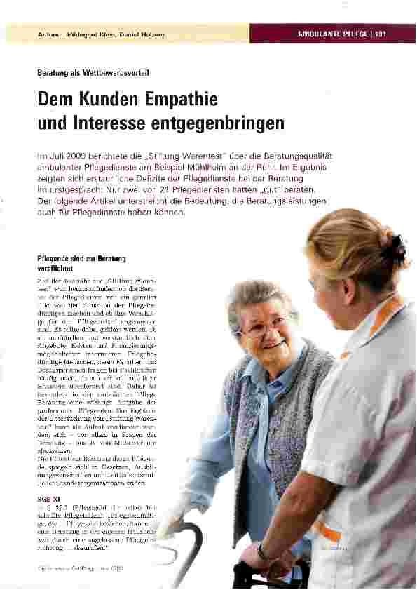 Vorschauseite 1: Dem Kunden Empathie und Interesse entgegenbringen