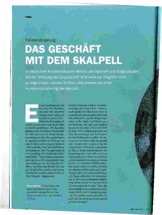 Vorschauseite 1: Das geschäft mit dem Skalpell