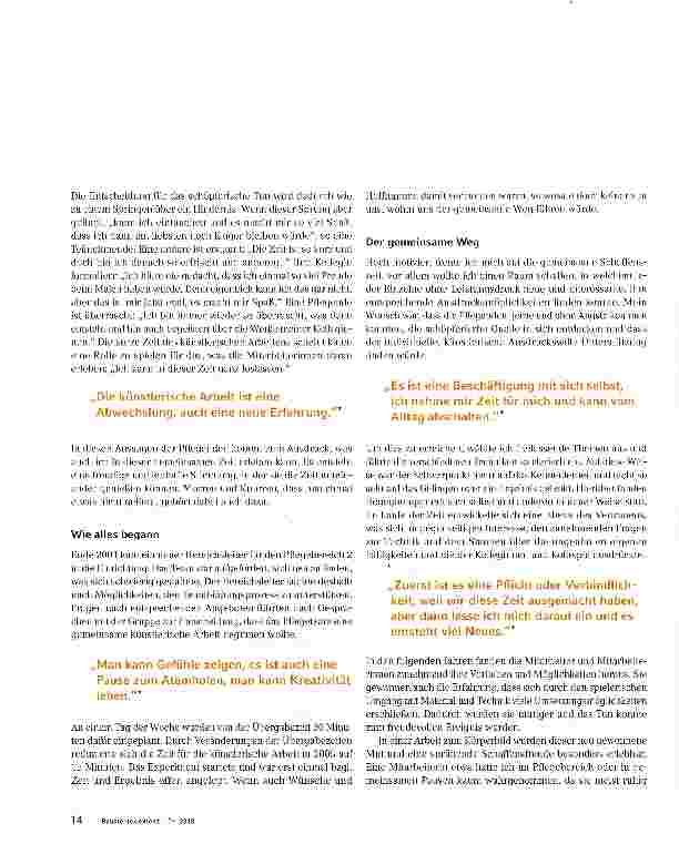 Vorschauseite 2: Mitarbeiter arbeiten künstlerisch
