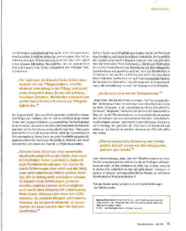 Vorschauseite 3: Mitarbeiter arbeiten künstlerisch