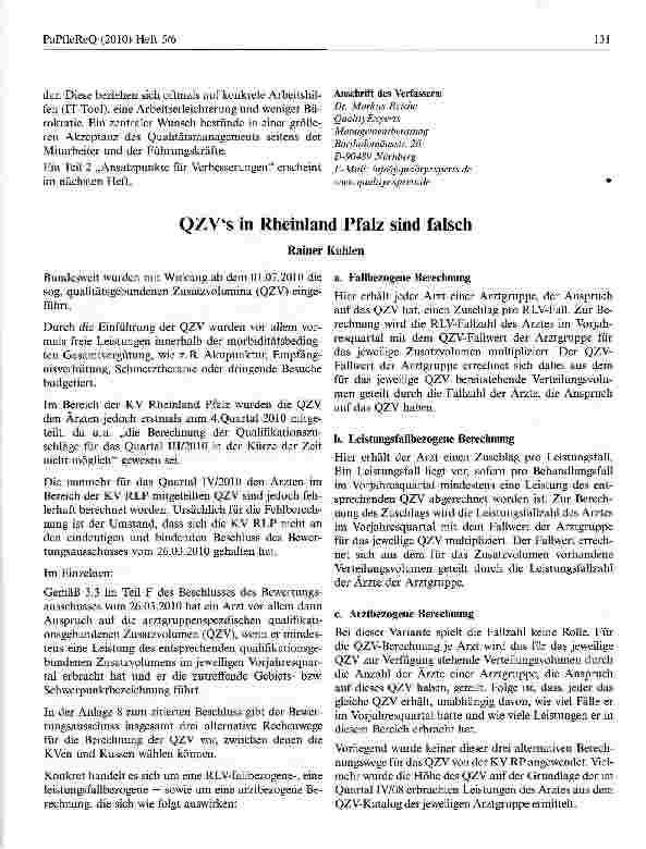 Vorschauseite 6: Qualität im Krankenhaus 2010 — Studie zu Qualitätsmanagement in deutschen Krankenhäusern — Eine Analyse des Umsetzungsstands undAnsätze für Verbesserungsmaßnahmen