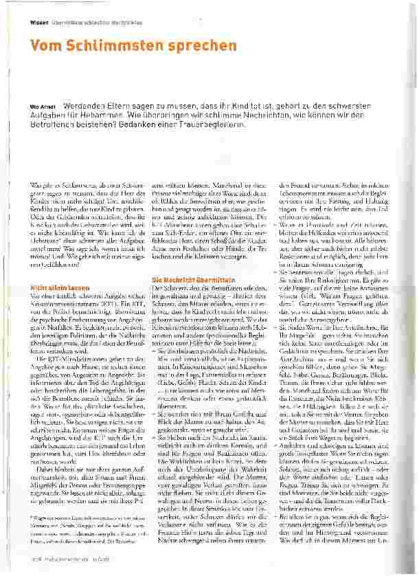 Vorschauseite 1: Vom Schlimmsten sprechen
