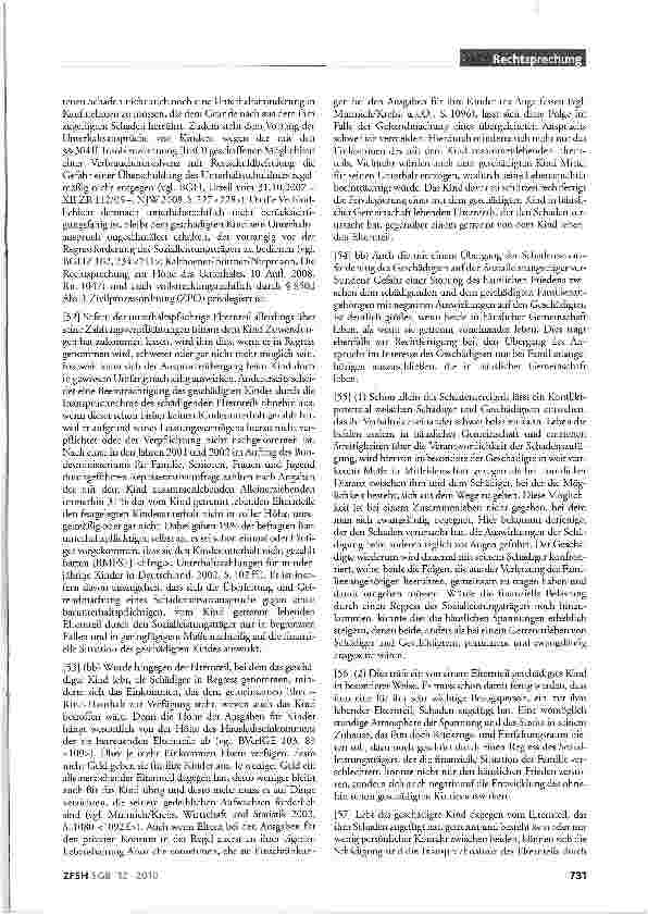 Vorschauseite 5: Haftungsprivilegierung des nicht mit dem Kind in einem Haushalt lebenden Elternteils; häusliche Gemeinschaft i.S.d. SGBX BGB §1687 Abs.1 GGArt 3Abs.1,6Abs.1 und 2SGBX §116 Abs.6 S…