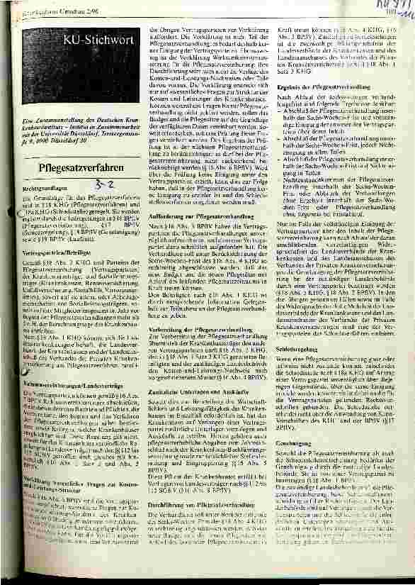 Vorschauseite 1: Pflegesatzverfahren