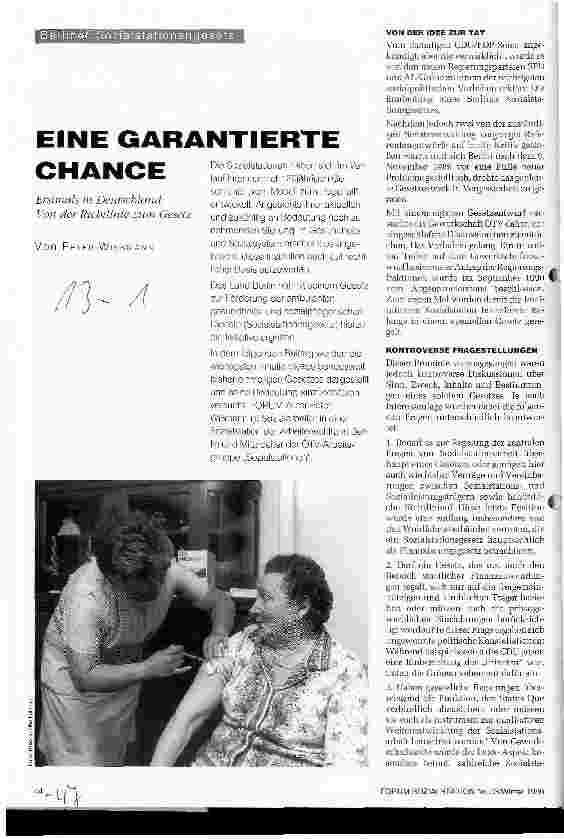 Vorschauseite 1: Eine garantierte Chance