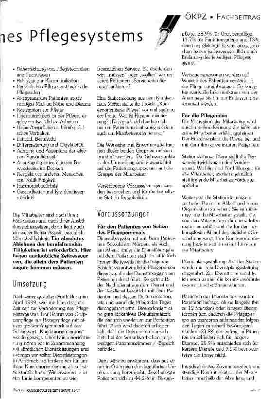 Vorschauseite 2: Bezugspflege - die Umstellung eines Pflegesystems