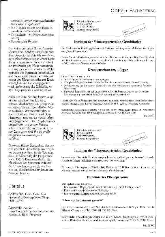 Vorschauseite 4: Bezugspflege - die Umstellung eines Pflegesystems