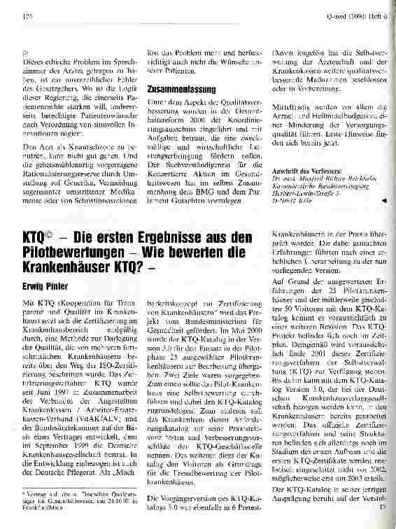 Vorschauseite 5: Neun Monate Gesundheitsreformgesetz-Erfahrungen