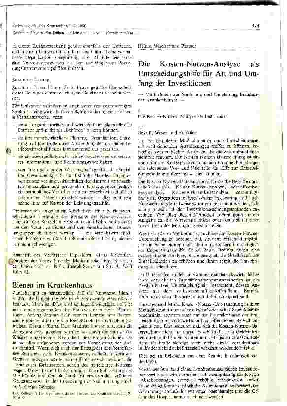 Vorschauseite 5: Universitätskliniken und wirtschaftliche Betriebsführung ein Gegensatz