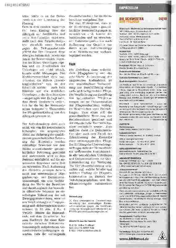 Vorschauseite 3: Auswirkungen unzureichender Pfiegeplanung und -dokumentation