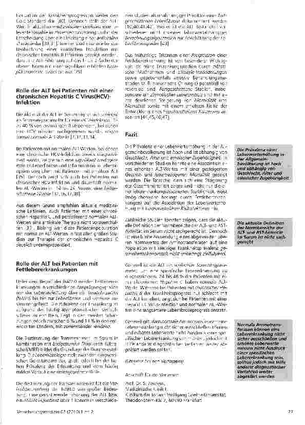 Vorschauseite 5: „Leberwerte - Interpretation von normalen und pathologischen Messwerten