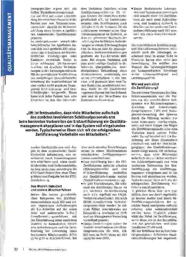 Vorschauseite 3: Zertifizierung als Qualitätsförderer