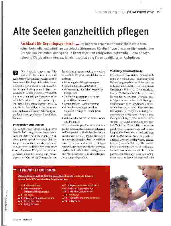 Vorschauseite 1: Alte Seelen ganzheitlich pflegen