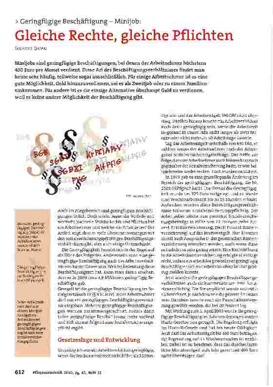 Vorschauseite 1: Gleiche Rechte, gleiche Pflichten