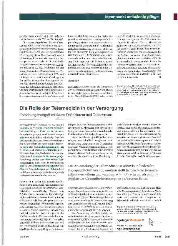 Vorschauseite 2: Telemedizin in der KardiologieReduzierte Kosten und verbesserte Patientenbetreuung