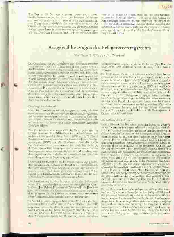 Vorschauseite 1: Ausgewählte Fragen des Belegarztrechts