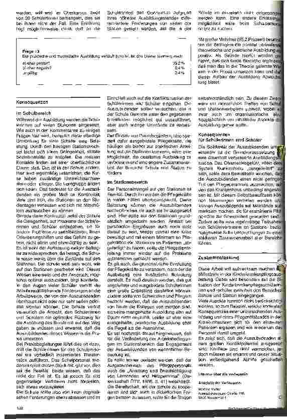 Vorschauseite 4: Die Ausbildung zur Kinderkrankenschwester im Spannungsfeld zwischen Schule und Station