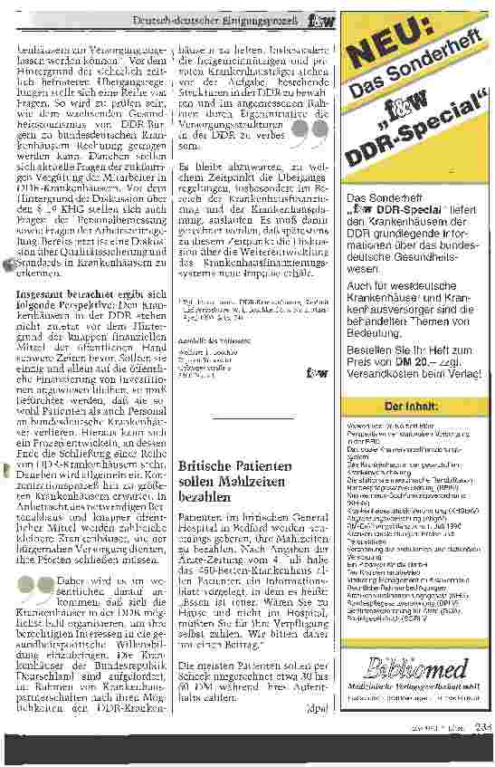 Vorschauseite 6: Deutsch-deutscher Einigungsprozeß Auswirkungen auf das Krankenhaus