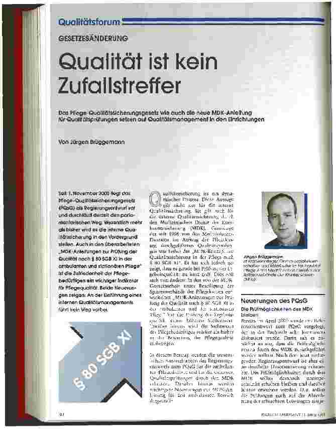 Vorschauseite 1: Qualität ist keit Zufallstreffer