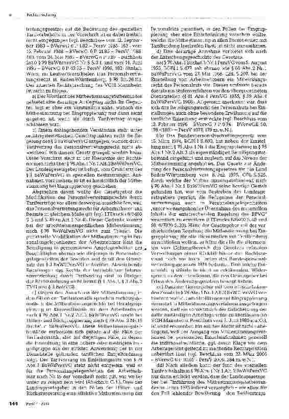 Vorschauseite 3: Mitbestimmung bei Ein-, Höherund Rückgruppierung; Stufenzuordnung nach §§ 16, 17 TV-L