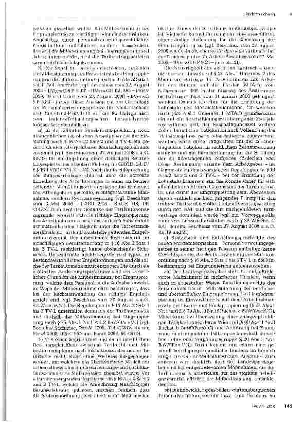 Vorschauseite 4: Mitbestimmung bei Ein-, Höherund Rückgruppierung; Stufenzuordnung nach §§ 16, 17 TV-L