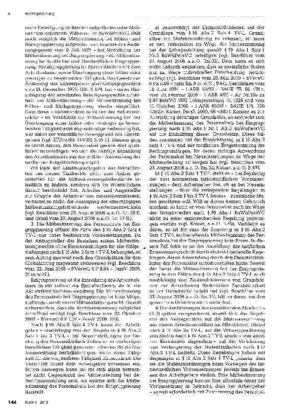 Vorschauseite 5: Mitbestimmung bei Ein-, Höherund Rückgruppierung; Stufenzuordnung nach §§ 16, 17 TV-L
