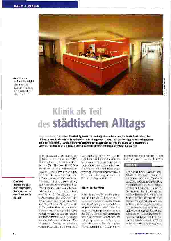 Vorschauseite 1: Klinik als Teil des städtischen Alltags