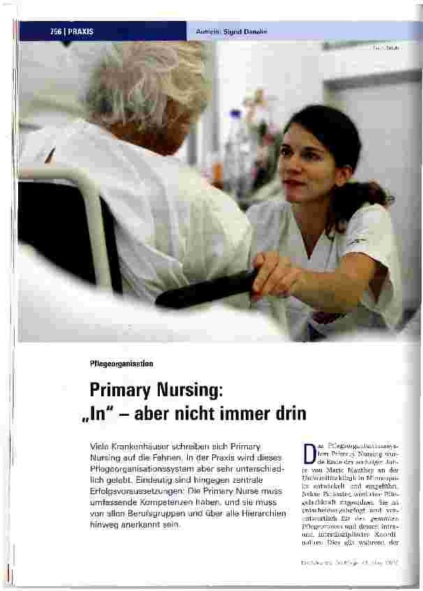 Vorschauseite 1: Primary Nursing: In - aber nicht immer drin