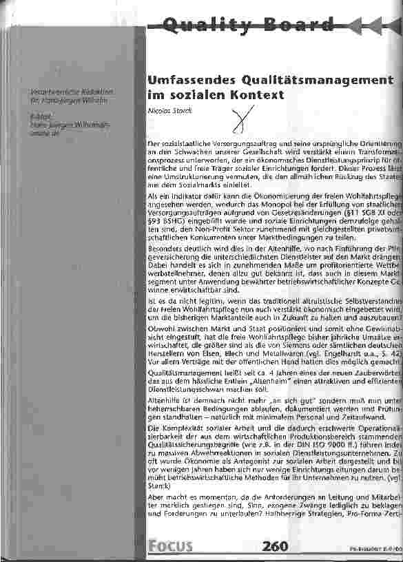 Vorschauseite 1: Umfassendes Qualitätsmanagement im sozialen Kontext