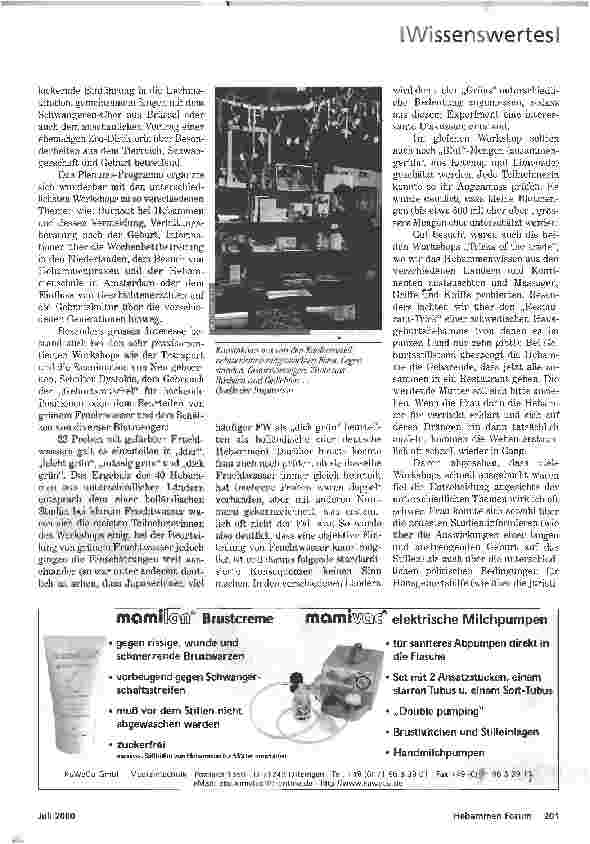 Vorschauseite 2: HAUSGEBURTEN-KONFERENZBERICHT ÜBER DIE VIERTE INTERNATIONALEHAUSGEBURTEN-KONFERENZ VOM16. BIS 18. MÄRZ 2000 IN AMSTERDAM