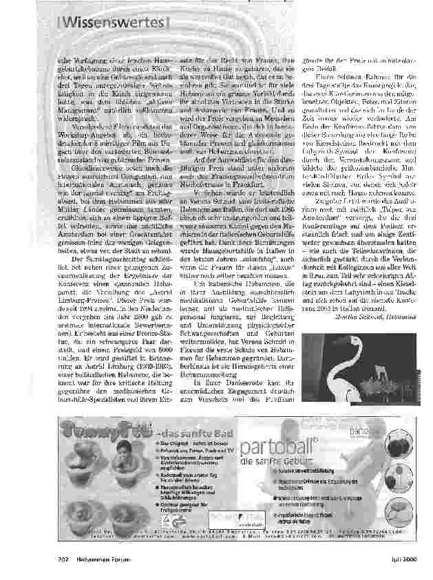 Vorschauseite 3: HAUSGEBURTEN-KONFERENZBERICHT ÜBER DIE VIERTE INTERNATIONALEHAUSGEBURTEN-KONFERENZ VOM16. BIS 18. MÄRZ 2000 IN AMSTERDAM