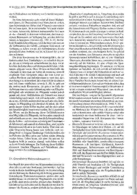 Vorschauseite 6: Die pflegerische Relevanz der Grundgedanken des Salutogenese-Konzepts