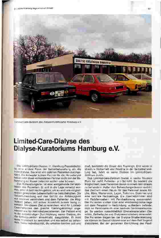 Vorschauseite 1: Limited-Care-Dialyse des Dialyse-Kuratoriums Hamburg e.V.