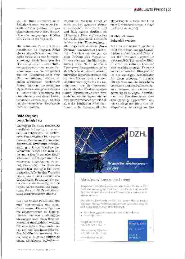 Vorschauseite 2: Bluthochdruck - die verborgene Gefahr